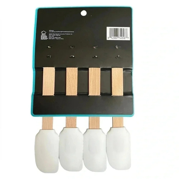 Disney Tim Burton TNBC 4 Pack White Silicone Spatula With Wooden Handle Set - Picture 2 of 4